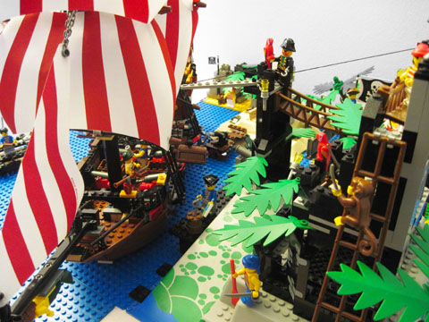 Lego Pirate Ship At Island